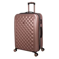 IT Luggage Cushion Lux - 3pc Set (Metallic Rose Gold) -IT Luggage Sales 32631 HK16 1646A08MetallicrosegoldSSFrontpanel28.23incopy