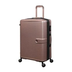 IT Luggage Helixian - 3pc Set (Metallic Rose Gold) -IT Luggage Sales 32898 UK16 2842 08MetallicrosegoldS397SSFrontpanel25in