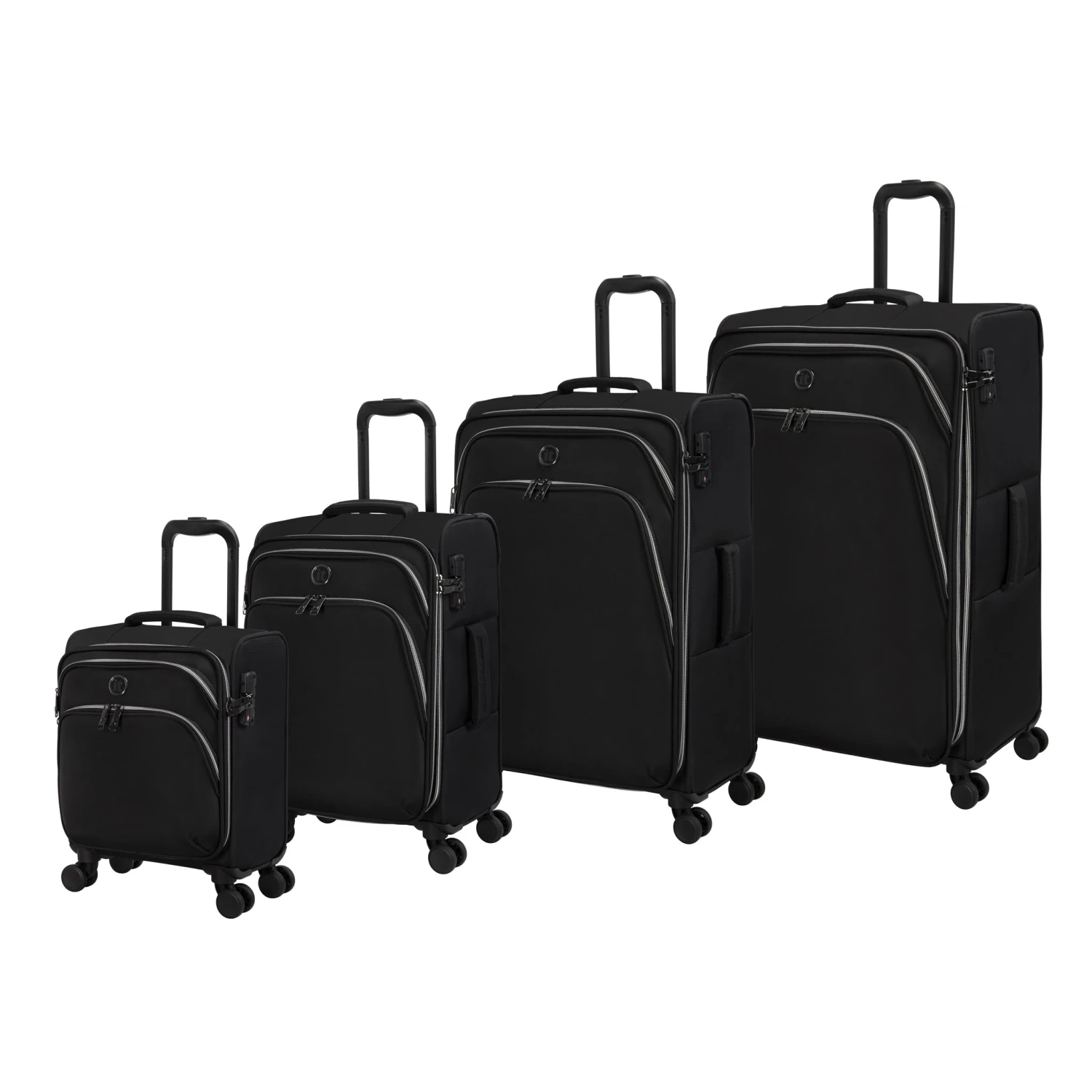 IT Luggage Trinary - 4pc Set (Black) 3 IT Luggage Trinary - 4pc Set (Black)