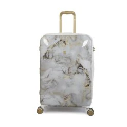 IT Luggage Sheen - 4pc Set (Gold Greyscale Marble) -IT Luggage Sales 32980 UK16 2269B08GoldgreyscalemarbleSSFrontpaneldirect25in