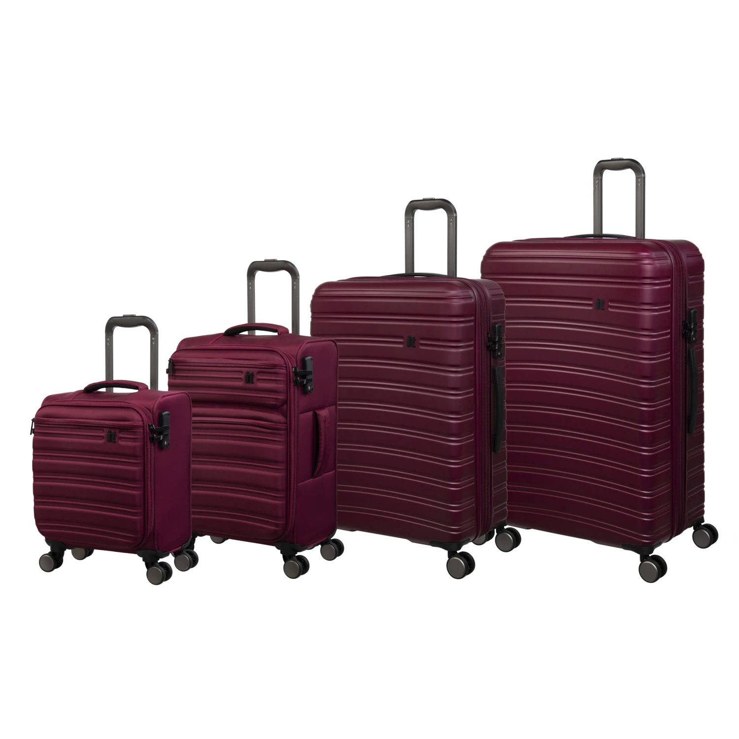 IT Luggage Fusional - 4pc Set (Dark Red) 5 IT Luggage Fusional - 4pc Set (Dark Red) - Image 3