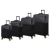 Duo-Tone - 4pc Set (Pewter & Black) -IT Luggage Sales 33080 UK12 1519B08Pewter BlackSSFrontpanel