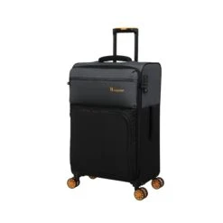 Duo-Tone - 4pc Set (Pewter & Black) -IT Luggage Sales 33080 UK12 1519B08Pewter BlackSSFrontpanel23.4in