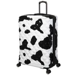 IT Luggage Indulging - Large (Moo Cow Print) -IT Luggage Sales 33198 UK16 3039A08Moocowblack whiterepeatprintSSFrontpanel29in 247ad7e4 258b 42b5 a132 c3909a668cff