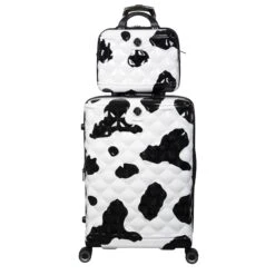 IT Luggage Indulging - 4pc Set (Moo Cow Print) 34 IT Luggage Indulging - 4pc Set (Moo Cow Print) -IT Luggage Sales 33198 UK16 3039A08 16 3039A15Moocowblack whiterepeatprintSSFrontpanel25in