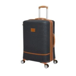 IT Luggage Replicating - 3pc Set (Charcoal) -IT Luggage Sales 61284 US16 2632 08DarkshadowwithalmondtrimS015SSFrontpanel25in