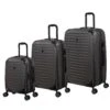 IT Luggage Lineal - 3pc Set (Dark Grey) -IT Luggage Sales 61328 US16 2631 08DarkgreyS074SSFrontpanel