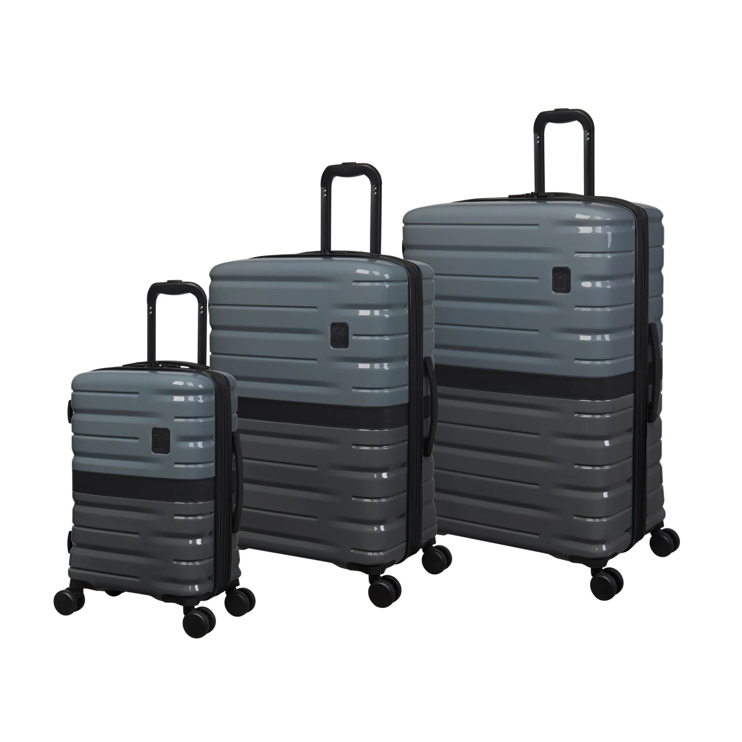 IT Luggage Interfuse - 3pc Set (Lead / Pewter) 3 IT Luggage Interfuse - 3pc Set (Lead / Pewter)