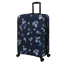 IT Luggage Sheen - 2pc Set (Pansies Floral Blue Depths) -IT Luggage Sales 61665 US16 2269C08PansiesfloralbluedepthsP723SSFrontpanel27in