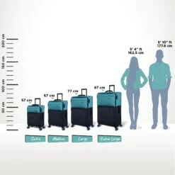 IT Luggage Duo-Tone - Cabin (Capri Breeze / Dress Blues) -IT Luggage Sales Duo Tone Capri Relative Size