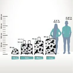 IT Luggage Indulging - Vanity Case (Moo Cow Print) 25 IT Luggage Indulging - Vanity Case (Moo Cow Print) -IT Luggage Sales Indulging Moo Relative Size full sets