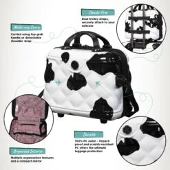 IT Luggage Indulging - 4pc Set (Moo Cow Print) 25 IT Luggage Indulging - 4pc Set (Moo Cow Print) -IT Luggage Sales Indulging Moo Vanity Infographic 1fdedeca c01b 465f 8a8a 9dd81f0c7fb5