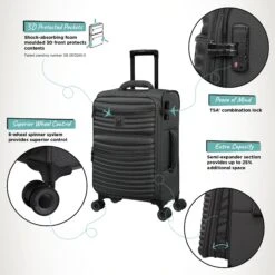 IT Luggage Precursor - Cabin (Charcoal) -IT Luggage Sales Precursor Cabin Charcoal Infographic