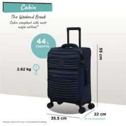 IT Luggage Precursor - Cabin (Dress Blues) -IT Luggage Sales Precursor Cabin blue dims weights