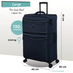IT Luggage Precursor - Large (Dress Blues) -IT Luggage Sales Precursor Large blue dims weights