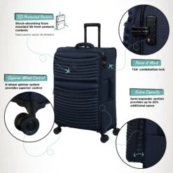 IT Luggage Precursor - Medium Plus (Dress Blues) -IT Luggage Sales Precursor Med Blue Infographic