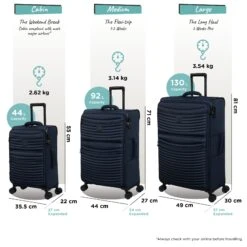 IT Luggage Precursor - Large (Dress Blues) -IT Luggage Sales Precursor set blue dims weights d78fd757 fdf3 4763 b413 f44ceb45057d
