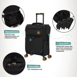 Simultaneous - Cabin (Black) 22 Simultaneous - Cabin (Black) -IT Luggage Sales Simultaneous Cabin Blk Infographic