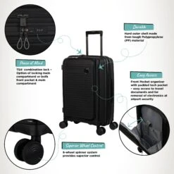 IT Luggage Spontaneous II - Cabin With Pocket (Black) -IT Luggage Sales Spontaneous Cabin Pocket Blk Infographic a9b254cb 57e1 43a7 b701 2985dd57d75c