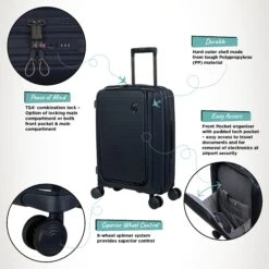 IT Luggage Spontaneous II - Cabin With Pocket (Blueberry) -IT Luggage Sales Spontaneous Cabin Pocket Blueberry Infographic a0d62143 0fd6 4bed b2fa 7a2c5911464b