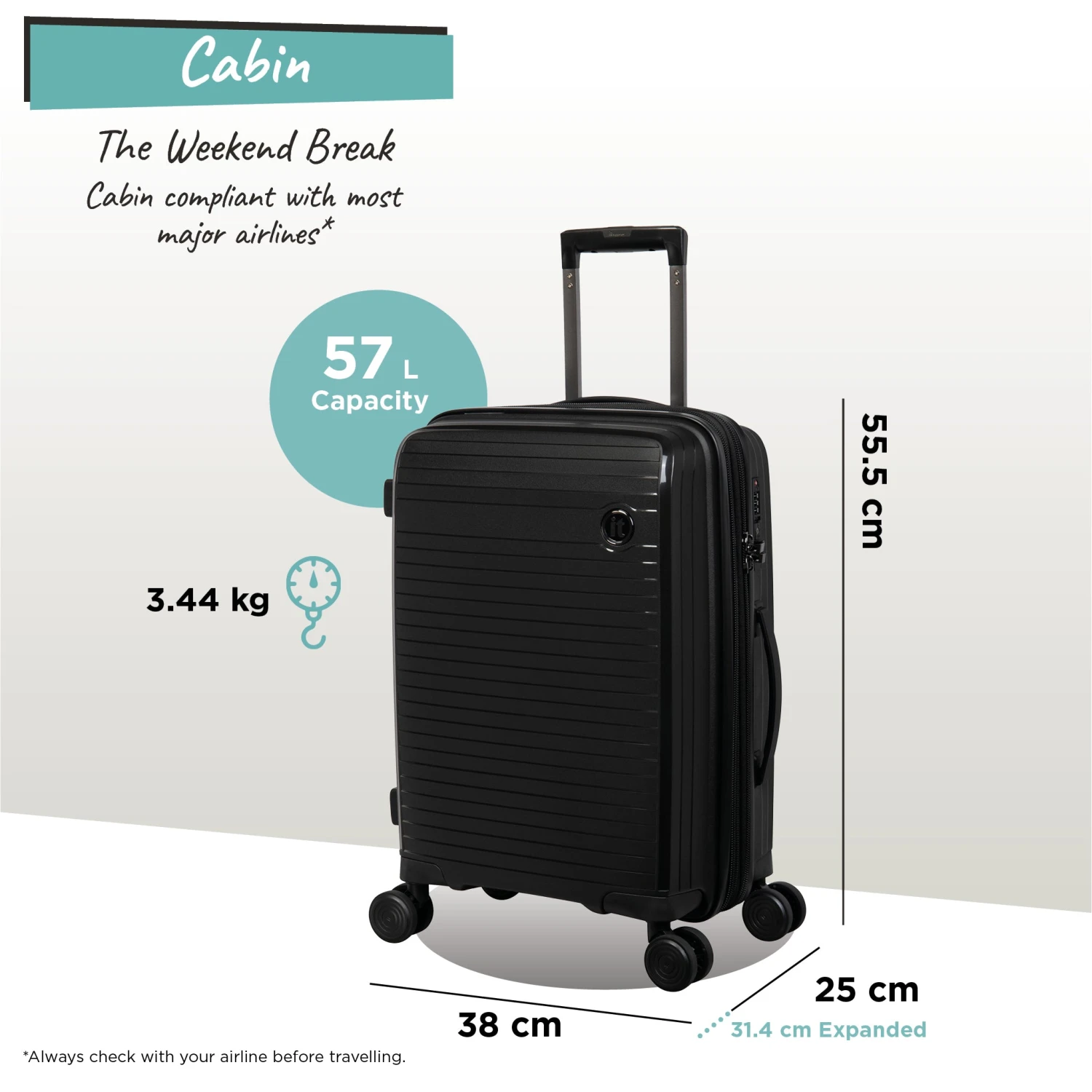 IT Luggage Spontaneous - Cabin (Black) 13 IT Luggage Spontaneous - Cabin (Black) - Image 11