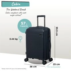 IT Luggage Spontaneous - Cabin (Blueberry) 25 IT Luggage Spontaneous - Cabin (Blueberry) -IT Luggage Sales Spontaneous Cabin blueberry dims weights