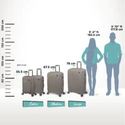 IT Luggage Spontaneous - Medium Plus (Feather Grey) -IT Luggage Sales Spontaneous Full set Feather Relative Size 0f36fa05 7e3a 4a91 b96d 992dca36a4f9