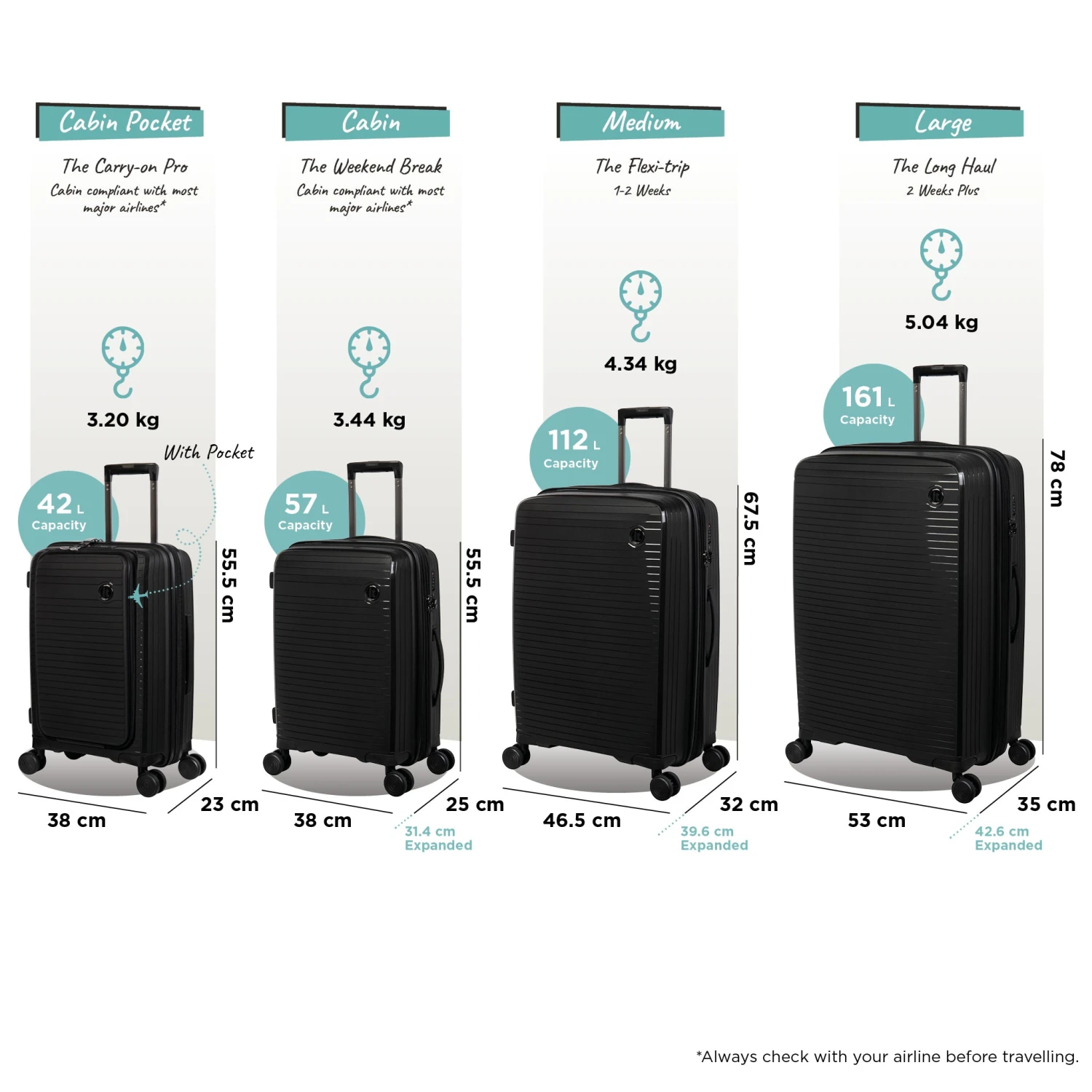 IT Luggage Spontaneous - Large (Black) 13 IT Luggage Spontaneous - Large (Black) - Image 11