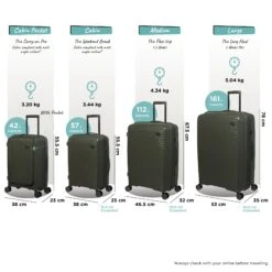 IT Luggage Spontaneous - Medium Plus (Olive Night) -IT Luggage Sales Spontaneous Full set olive dims weights a339d30c 5601 4b09 8e0f 0b5cbea125e0