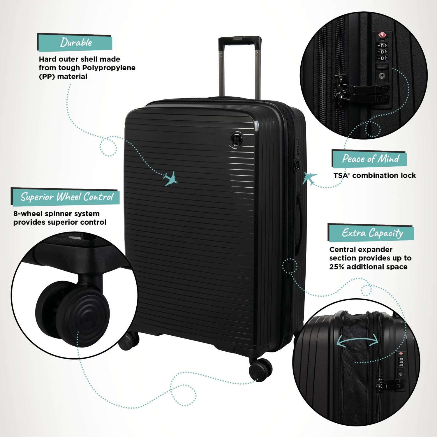 IT Luggage Spontaneous - Large (Black) 5 IT Luggage Spontaneous - Large (Black) - Image 3
