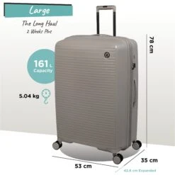 IT Luggage Spontaneous - Large (Feather Grey) -IT Luggage Sales Spontaneous Large Feather dims weights