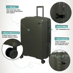 IT Luggage Spontaneous - 3pc Set (Olive Night) 18 IT Luggage Spontaneous - 3pc Set (Olive Night) -IT Luggage Sales Spontaneous Large Olive Infographic