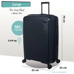 IT Luggage Spontaneous - Large (Blueberry) -IT Luggage Sales Spontaneous Large blueberry dims weights