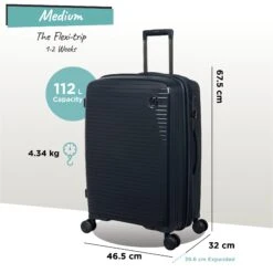 IT Luggage Spontaneous - Medium Plus (Blueberry) 21 IT Luggage Spontaneous - Medium Plus (Blueberry) -IT Luggage Sales Spontaneous Med blueberry dims weights