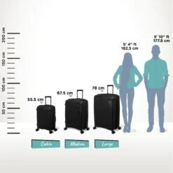 IT Luggage Spontaneous - 3pc Set (Black) -IT Luggage Sales Spontaneous Set Blk Relative Size