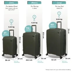 IT Luggage Spontaneous - 3pc Set (Olive Night) 28 IT Luggage Spontaneous - 3pc Set (Olive Night) -IT Luggage Sales Spontaneous Set olive dims weights